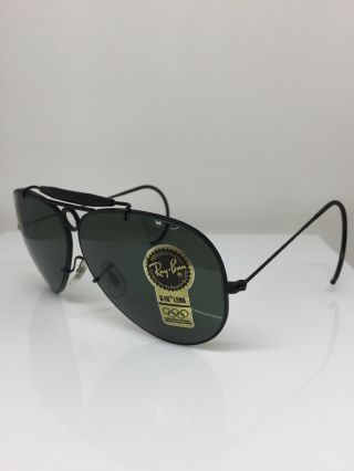 Vintage Ray Ban B&l L2817 Shooter Black Chrome L2817 Aviator Sunglasses 62mm