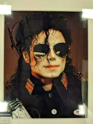 Michael Jackson Signed Psa F93029 Rare Photo