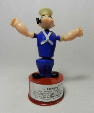 Vintage Kohner Bros.  Popeye Push Button Puppet With Pipe 3991