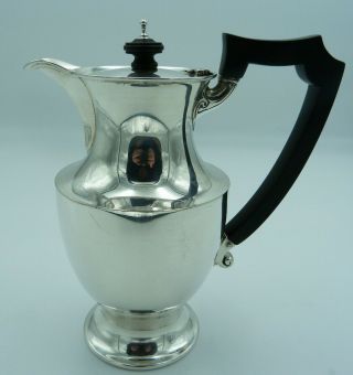 George V Silver Hot Water Jug Or Coffee Pot 1916 - Wakely & Wheeler