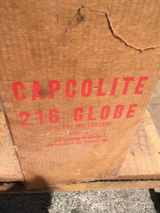 vintage Texaco Gas Pump Globe Box Capcolite 13.  5 