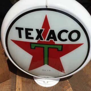 vintage Texaco Gas Pump Globe Box Capcolite 13.  5 