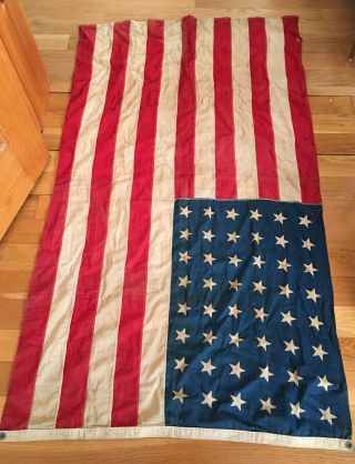 Ww2 Era Vintage Us 48 Star Stitched American Flag 3 