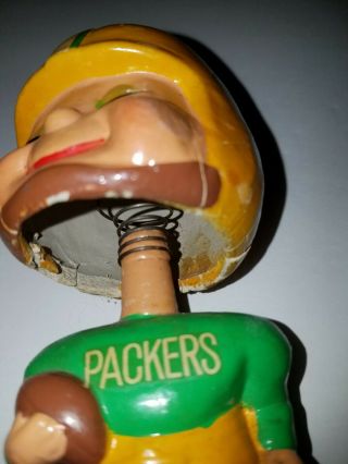 Vintage 1960 ' s Green Bay Packers Kissing Boy & Girl Bobble Heads Nodder - RARE 11