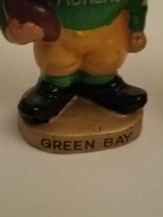 Vintage 1960 ' s Green Bay Packers Kissing Boy & Girl Bobble Heads Nodder - RARE 2