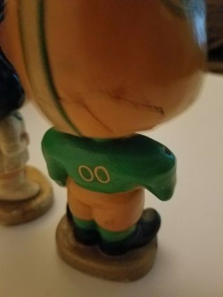 Vintage 1960 ' s Green Bay Packers Kissing Boy & Girl Bobble Heads Nodder - RARE 7