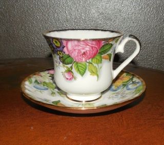 Heirloom Fine Bone China Floral Tea Cup & Saucer Set Vintage