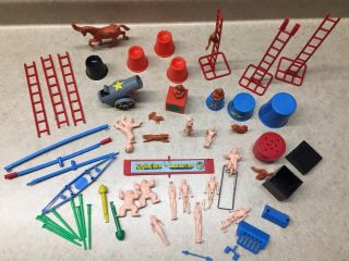 Ringling Bros.  Barnum & Bailey Circus Vintage 1972 Toy Playset Partial Set