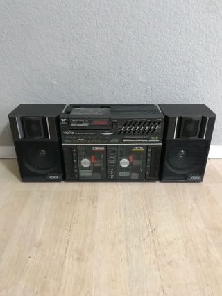Rare Vintage Yorx Bp1000 Triple Cassette Boombox Radio Cassette Player W Walkman