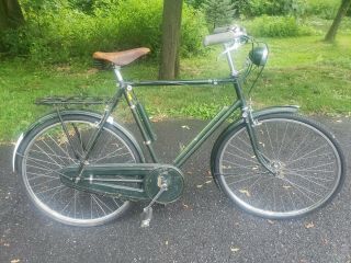Raleigh December 1951 Vintage Antique 3 Speed English Bicycle Green