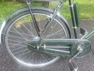 Raleigh December 1951 vintage antique 3 speed English bicycle green 4