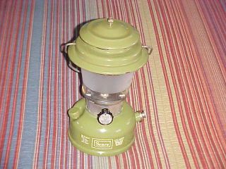 Vintage Coleman Sears Lantern - 1972 - Model 72241 - Single Mantle - Green - Frost Globe
