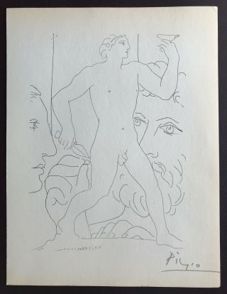 Pablo Picasso Rare Vollard Suite Lithograph Hand Signed 1956 Nudes