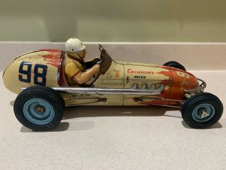 Vintage 1952 Yonezawa Champion Troy Ruttman 98 Indy Friction Racer 2