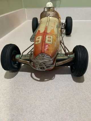 Vintage 1952 Yonezawa Champion Troy Ruttman 98 Indy Friction Racer 4