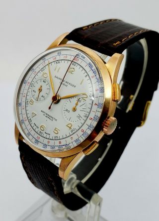 Vintage Baume & Mercier Chronograph 18k Solid Gold Case