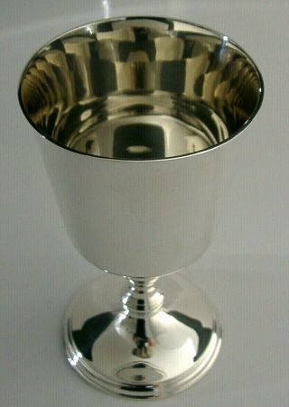 Quality Solid Sterling Silver Chalice Or Goblet 1980 A E Jones Heavy 141g