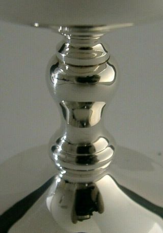 QUALITY SOLID STERLING SILVER CHALICE or GOBLET 1980 A E JONES HEAVY 141g 3