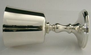 QUALITY SOLID STERLING SILVER CHALICE or GOBLET 1980 A E JONES HEAVY 141g 4