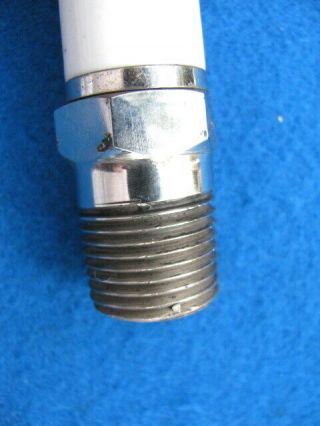 Vintage,  rare,  antique ½” pipe,  H - M nickel plated spark plug,  unusual firing section 3