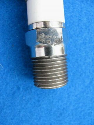 Vintage,  rare,  antique ½” pipe,  H - M nickel plated spark plug,  unusual firing section 4