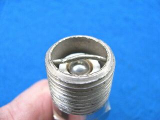 Vintage,  rare,  antique ½” pipe,  H - M nickel plated spark plug,  unusual firing section 5