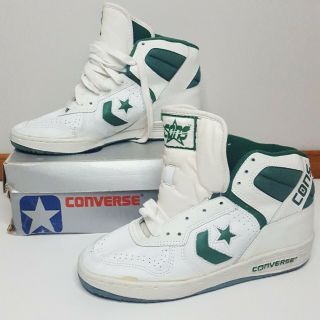 Vintage Converse Made In Korea Cons Hi White/green Basketball Sneaker Men 