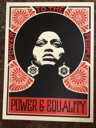 Shepard Fairey Red Afrocentric,  Rare 2007 Print S/n Obey Giant