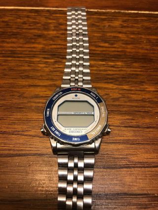 Vintage 1980’s Seiko A829 - 6019 Astronaut Wristwatch.  For Parts/repair Fast Ship