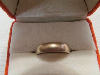 Vintage Antique 18k Solid Rose Gold 3.  3 Grams Wedding Band Ring Size 9