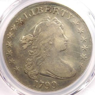 1799 Draped Bust Silver Dollar $1 Coin - Certified Pcgs Vf Detail - Rare