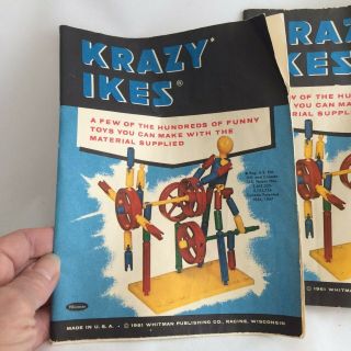 1961 Color Diagram Brochure For Krazy Ikes Toys Whitman