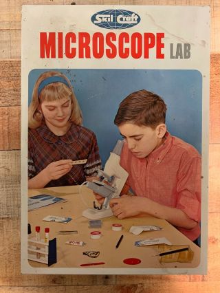 Vintage Skil Craft Microscope Lab (metal Box Only) 1963