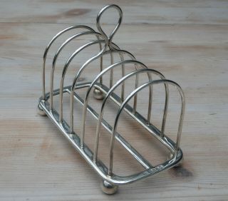 Antique Silver Toast Rack,  London 1889,  William Hutton & Sons 2