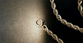 Vintage Authentic 14k Solid Yellow Gold Rope Chain Necklace,  / - 30 