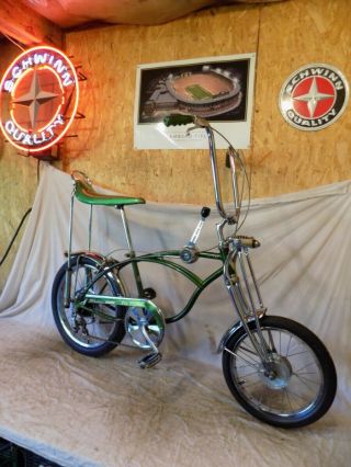 1971 Schwinn Pea Picker Krate Bike Vintage Stingray Banana Seat Stik S2 Muscle