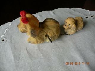 Vintage Alps Celluloid Wind Up Toy Dog With Puppy - Japan