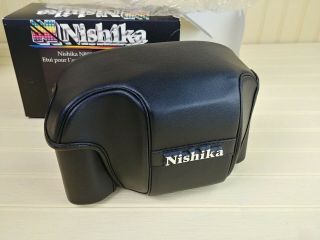 Vintage Nishika N8000 35mm 3D Camera,  Case,  Twin Light Flas,  VHS Instruction NOS 10