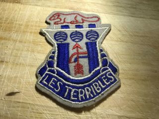 Wwii/ww2/post? Us Army Patch 127th Infantry Regiment Les Terribles -