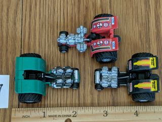 Micro Machines Vintage Set Of 3 Tractor Pulls Tuff Trax Green Red Black M47