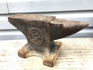 Vtg USA 30LB VULCAN BRAND no.  3 BLACKSMITH ANVIL TOOL Metal 8