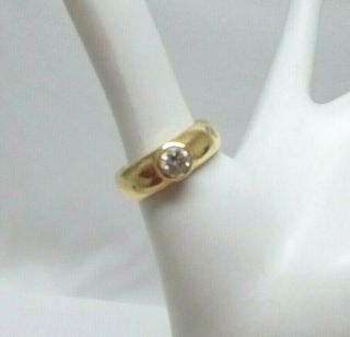 Vintage 18k Yellow Gold Diamond Ring 14.  18 Grams Size 8 - 1/4 Saves Pets