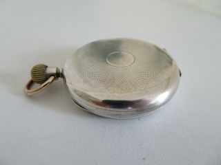 SOLID SILVER J.  W.  BENSON 15 JEWEL POCKET WATCH C1919 FULLY 8