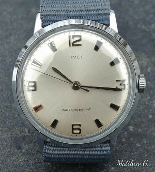 Vintage 1970 Timex Marlin Mens Watch Professionally Restored.