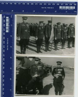 Ww Ii Ussr Photo Military Red Army Rkka Victory Parade 1945 Uniform General Arms