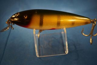 VINTAGE CREEK CHUB BAIT CO.  601 WIGGLER HUSKY MUSKY IN PERCH FINISH 3