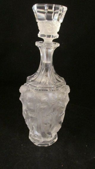 Antique R.  Lalique Art Nouveau French Glass Wine Decanter /nude Women