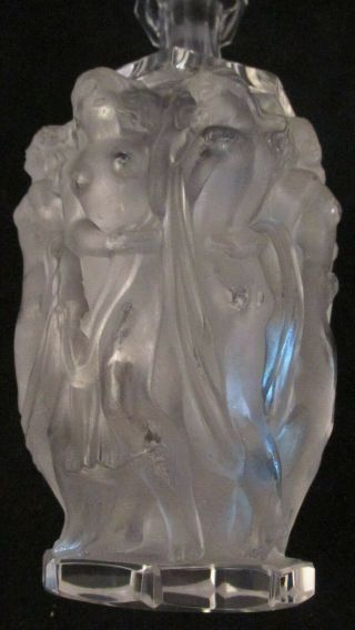 Antique R.  Lalique Art Nouveau French Glass Wine Decanter /Nude Women 5