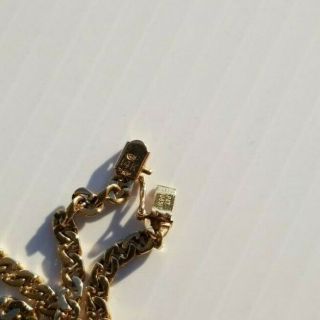 Vintage Authentic 14k Solid Yellow Gold Curb Chain Necklace,  / - 20.  5 