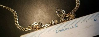 Vintage Authentic 14k Solid Yellow Gold Curb Chain Necklace,  / - 20.  5 